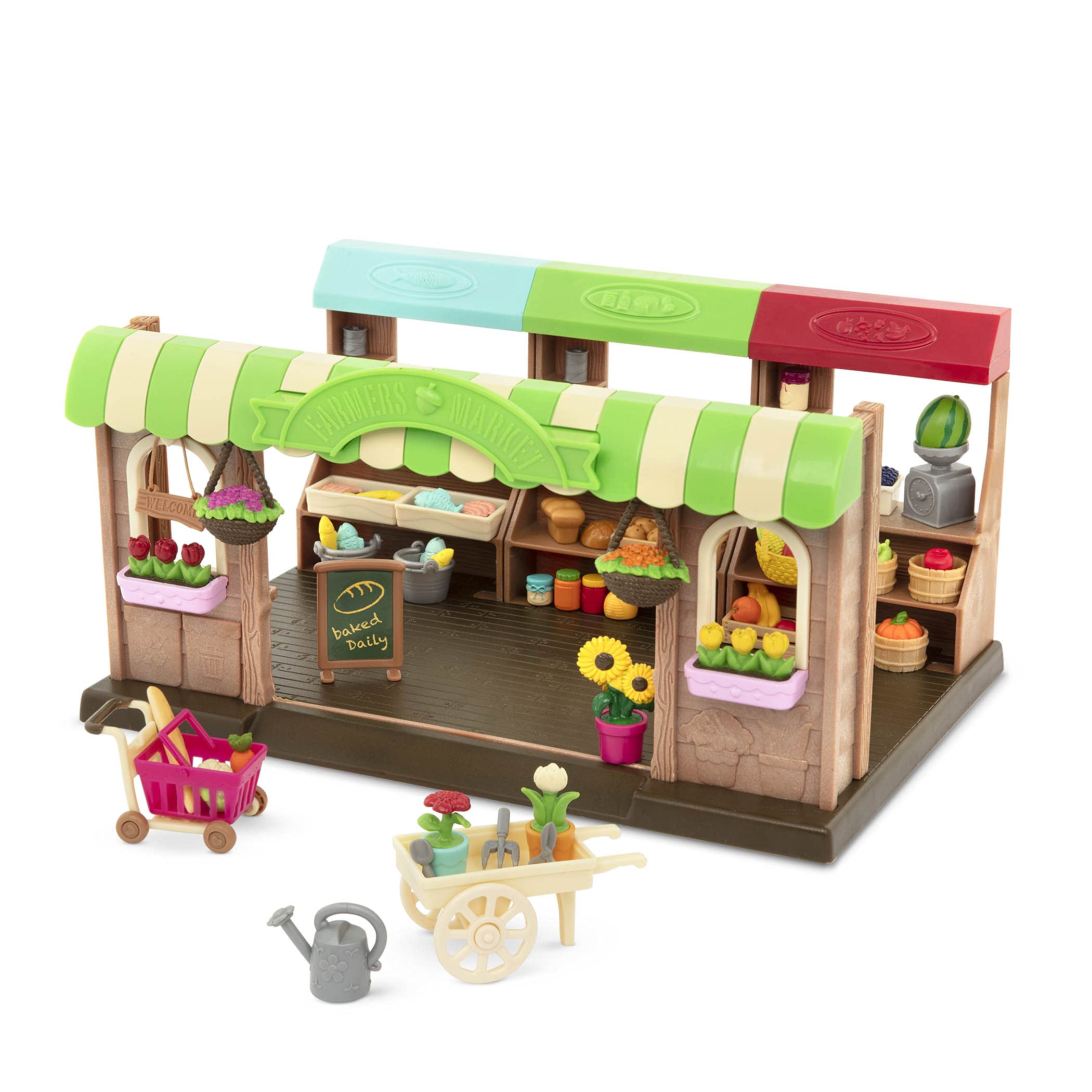 Li'l Woodzeez – Animal Figurine Playset – Toy Hair Salon – Barbershop with Furniture & Accessories – Storybook Included – Spark Imaginative Play – Durable & Colorful for 3+ Years