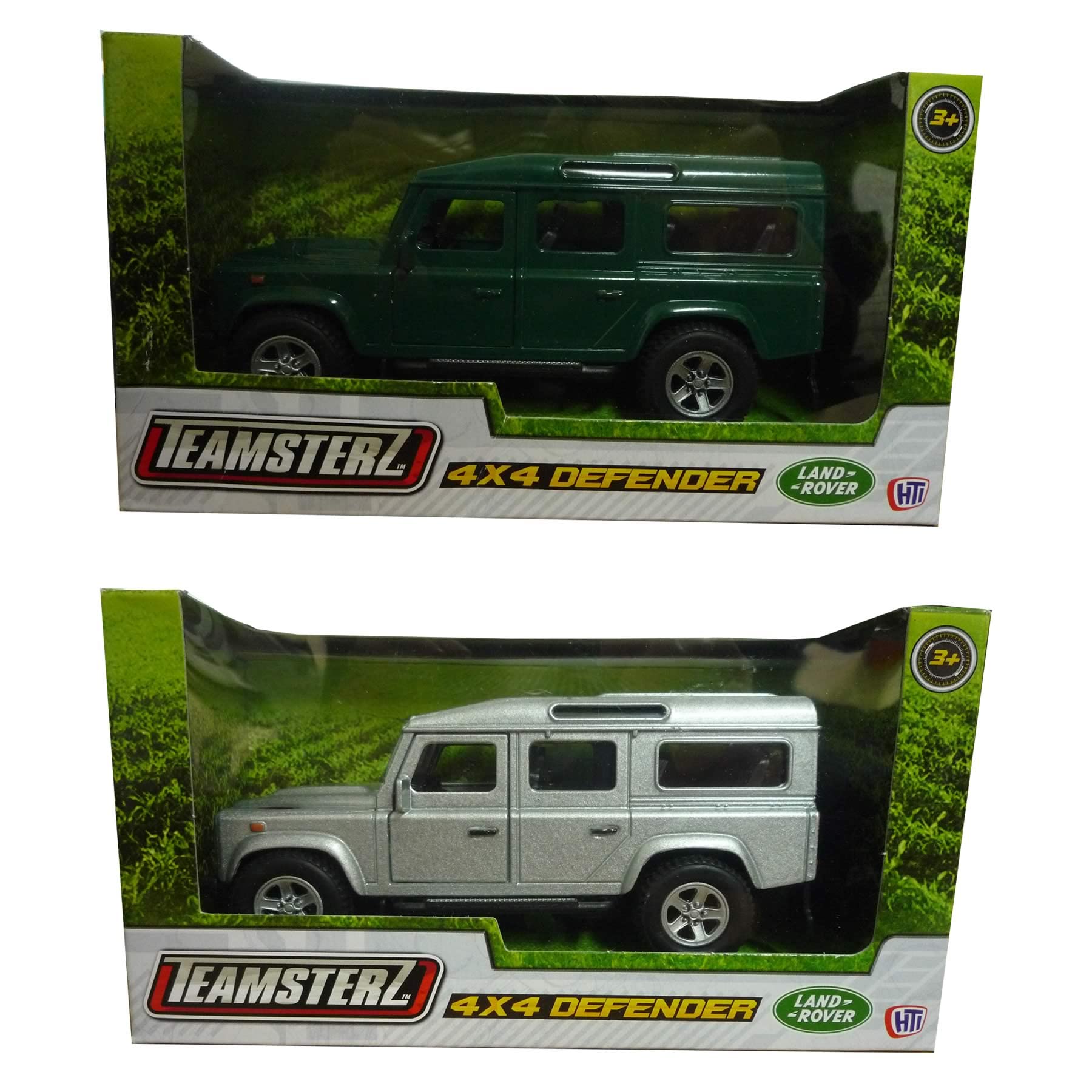 Halsall Toys Europe Ltd Teamsterz Die-cast 4x4 Defender | Kids Metal Toy Farm Vehicle, random color( grey or green)