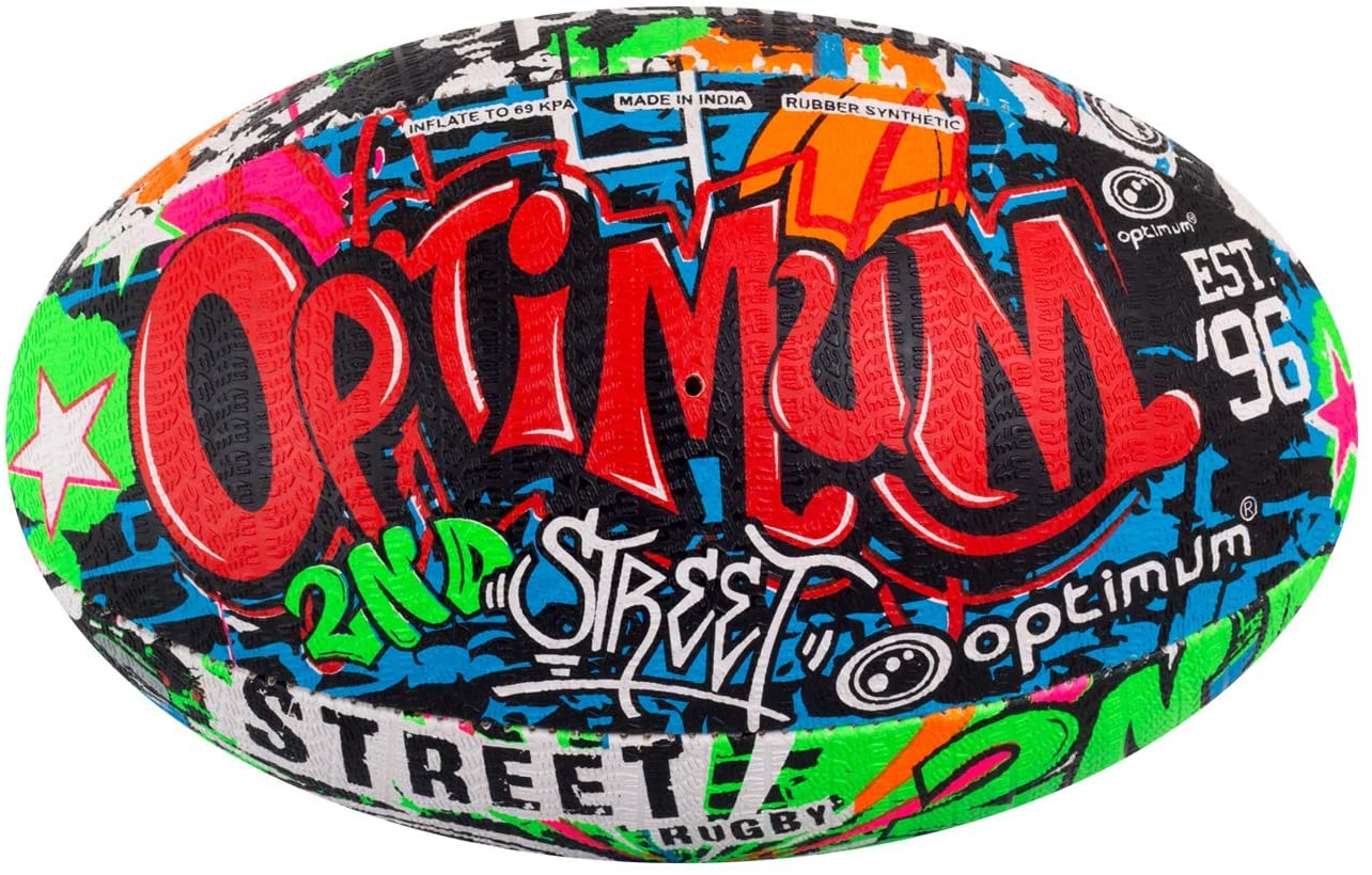 Optimum Street Rugby Ball – Durable, High-Visibility, Superior Grip & Control Surfaces & Skill Levels