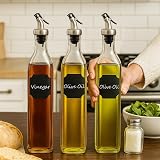 WERTIOO 4 Pack Olive Oil Dispenser Bottles, 500ml Glass Set with Funnels view 7