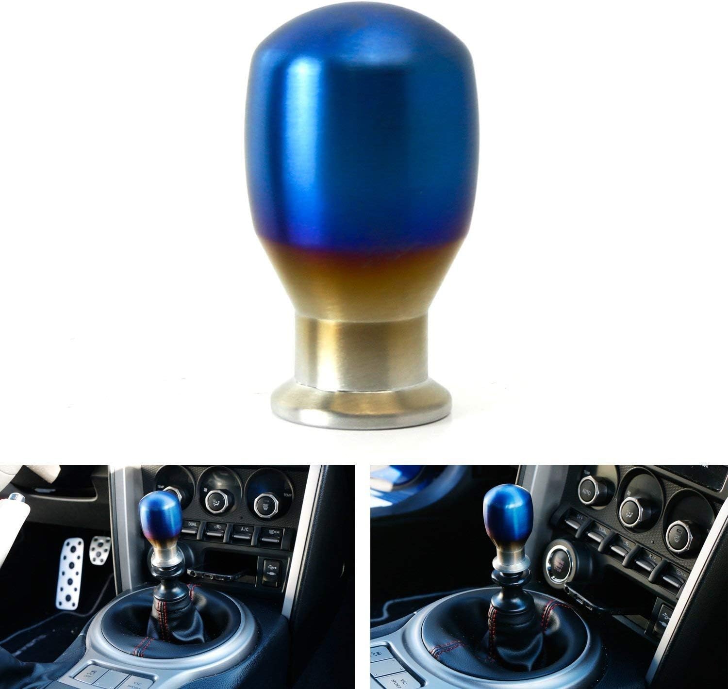 iJDMTOY Burnt Titanium Finish JDM Drop Shape Shift Knob Universal Fit