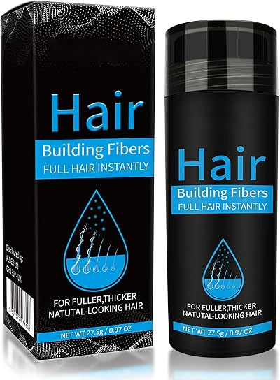 Pegciz Hair Building Fibers Black Refill Bag for Thickening All Hair Types