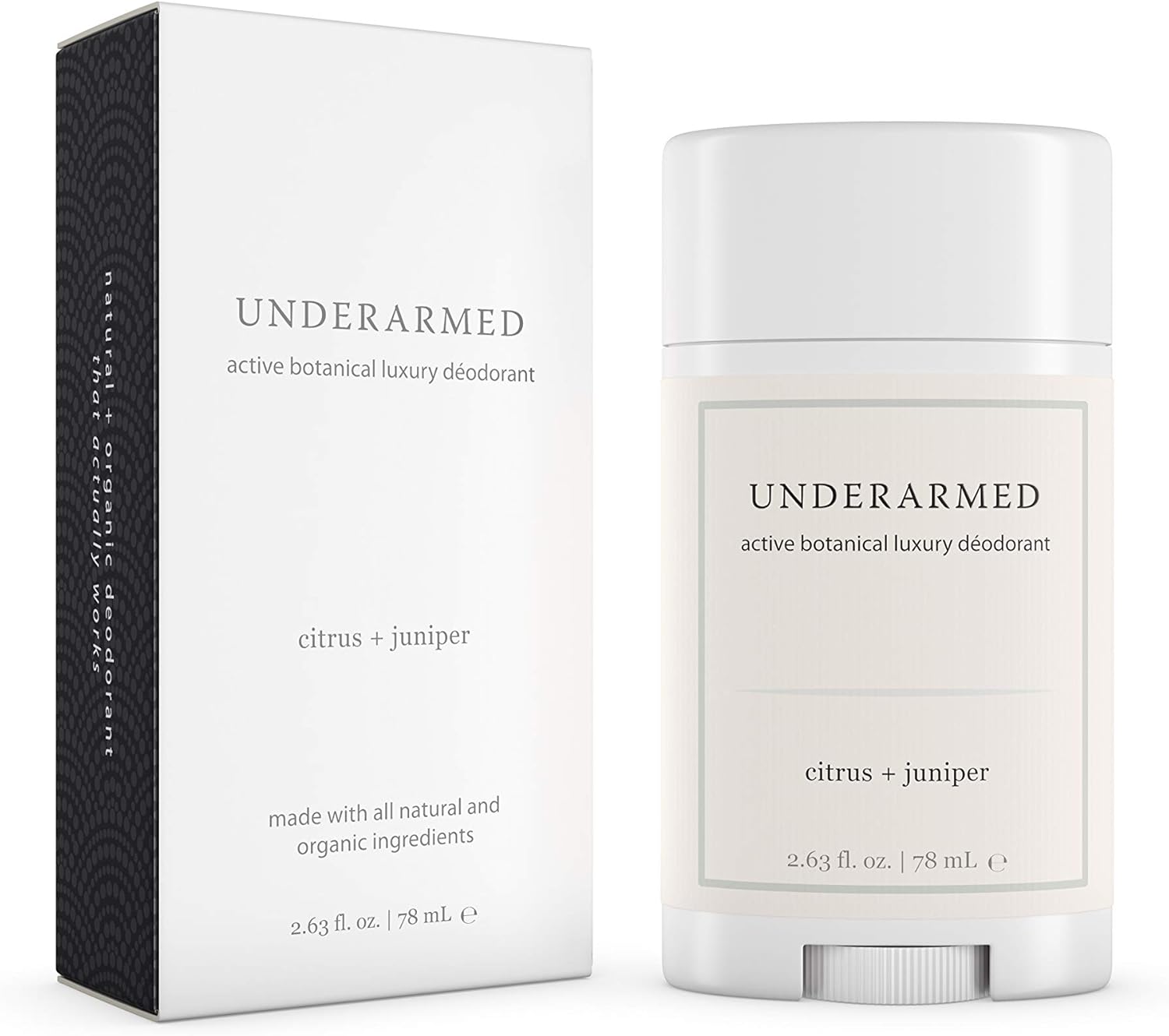 Natural Deodorant Aluminum-Free (That Works) Citrus/Juniper - Stay Fresh All Day - Underarmed for Women & Men - Organic, Healthy, Safe, Non Toxic - Phthalate, Paraben, Gluten & Cruelty Free