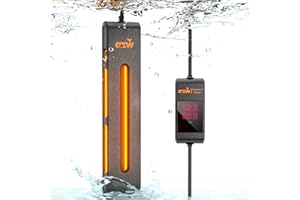 azw Aquarium Heater 300W/500W/800W, Fish Tank Heater with Digital LED Controller, Frequency Conversion Energy Saving, IPS Anti-Boiling Fish, Multiple Intelligent Protection for Freshwater/Saltwater