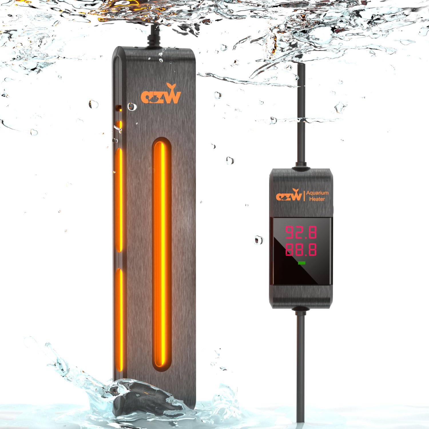 Photo 1 of azw Aquarium Heater 300W/500W/800W, Fish Tank Heater with Digital LED Controller, Frequency Conversion Energy Saving, IPS Anti-Boiling Fish, Multiple Intelligent Protection for Freshwater/Saltwater