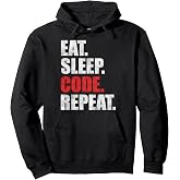 Eat Sleep Code Repeat Computer Scientist Pullover Hoodie