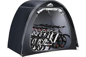 MAIZOA outdoor bike storage tent, with removable waterproof sun protection cover made of 210D Oxford cloth PU 4000mm waterproof fabric for bicycles, motorbikes, gardening tools and other items