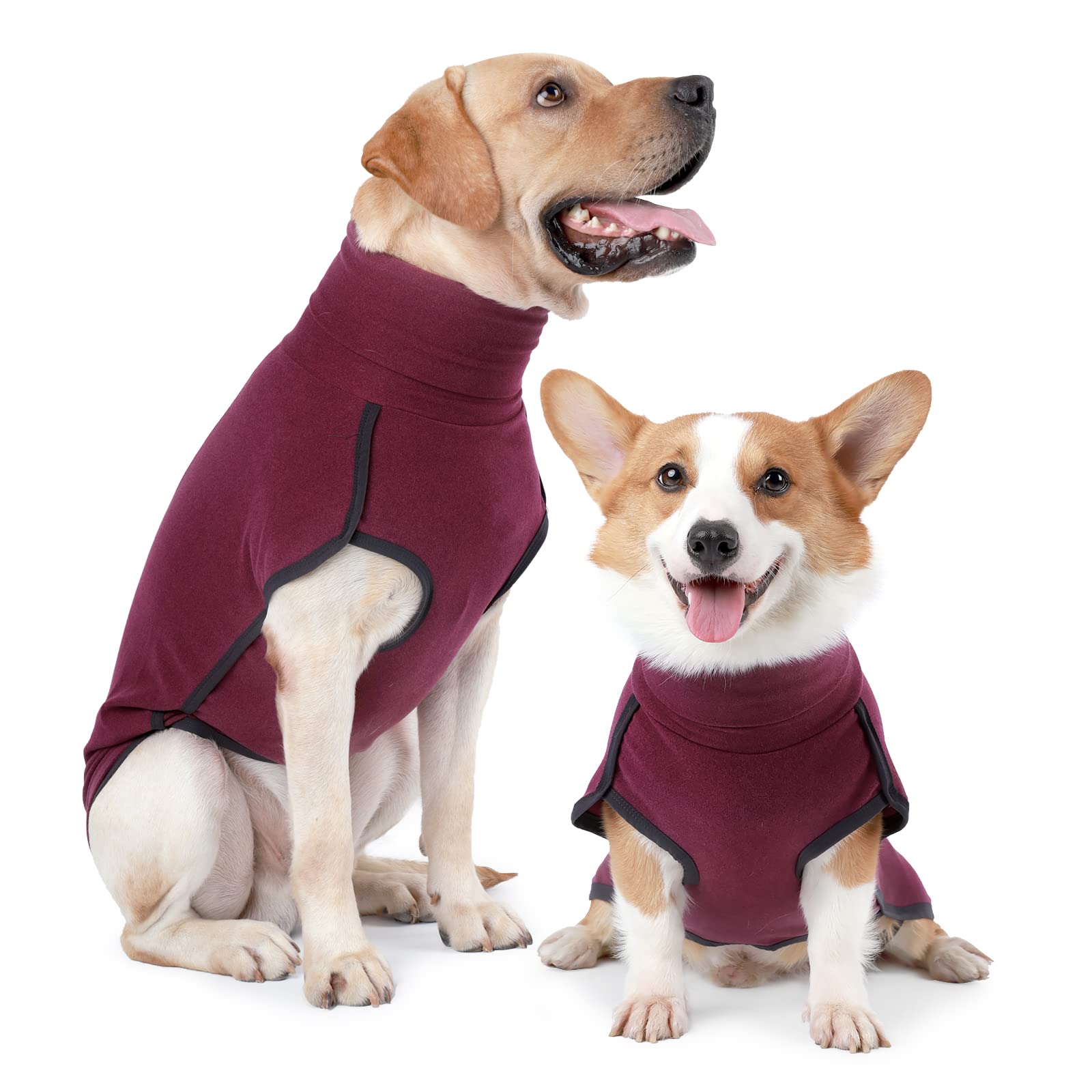 HEYWEAN Dog Sweatshirt Stretch Fleece Vest Warm Dog Sweater Pullover for Small and Medium Dogs Pet Winter Clothes for Indoor and Outdoor Wear