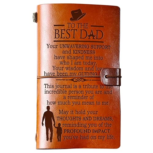PRSTENLY Gifts for Dad, 144 Pages Leather Diary Dad Gifts, Presents for Dad Daddy on Birthday Fathers Day Christmas Anniversary, Daddy Gifts from Daughter Son