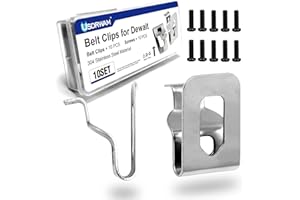Belt Clips for Dewalt, 10pcs 304 Stainless Steel Drill Tool Clips Hook Kit with Screws for Dewalt N268241 DCD980 DCD985 DCD98