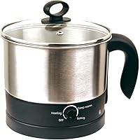 70019 Uniware 1.2 Liter Stainless Steel 304 Electric Cooker With Rotating Base