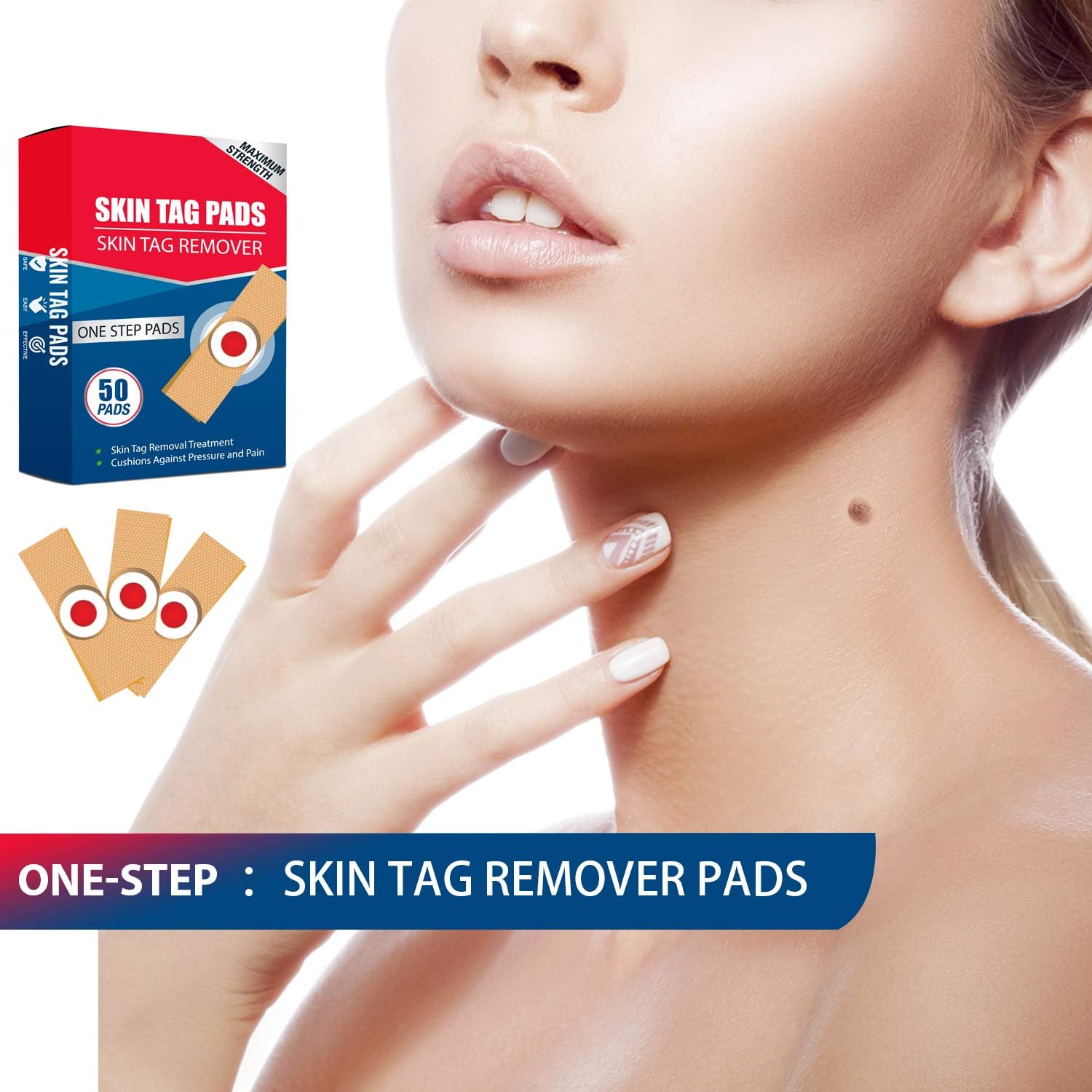 Skin Tag Removal Pads, Top-Grade Skin Tag Remover Pads, Skin Tag Remover Patches, New and Improved Formulation (50 Pads + Free Knife): Health & Personal Care