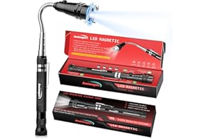 Gifts for Men Christmas Stocking Stuffers for Men Adults LED Magnetic Pickup Tool Extendable Flashlight Cool Gadgets for Husb