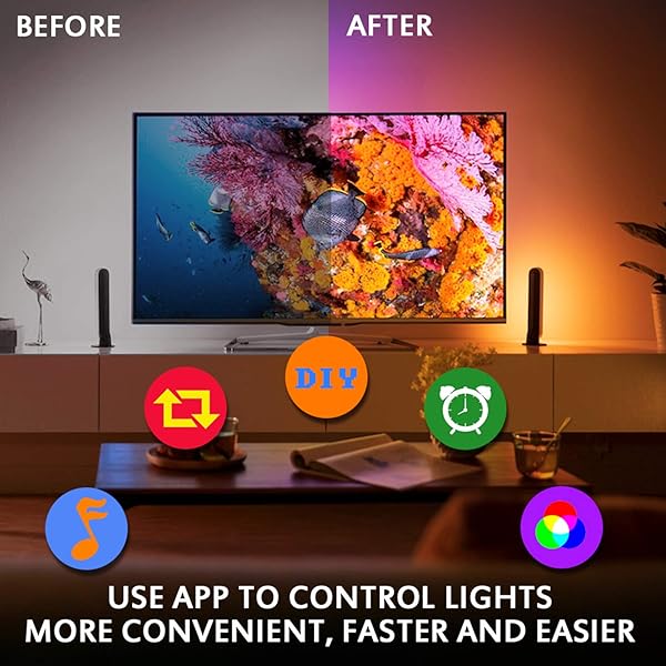Tiras LED Compatible con AlexaGoogle Home SHOPLED 5M Smart WiFi Tira LED controlada por APP y Control Remoto Sync con Msica RGB Multicolor Luces LED para Dormitorio Cocina TV Fiesta Decoracin