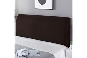 WOMACO Bed Headboard Slipcover Stretch Head Borad Cover Jacquard Thick Fabric Bed Head Protector for Bedroom Decor (Coffee, 43" - 53")