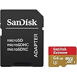 SanDisk Extreme 64GB microSDXC UHS-I Card with Adapter (SDSQXNE-064G-GN6MA)
