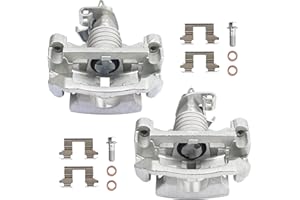 Autoround 18B5010 18B5011 Rear Disc Brake Caliper Assembly with Bracket fit for 11-13 Chevy Impala/ 14-16 Impala Limited, 05-09 Buick LaCrosse/Allure, 04-08 Pontiac Grand Prix, Both Driver Passenger