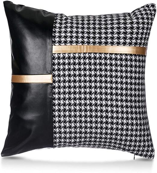 Amazon Com Black White Houndstooth Sofa Decorative Pillow Covers