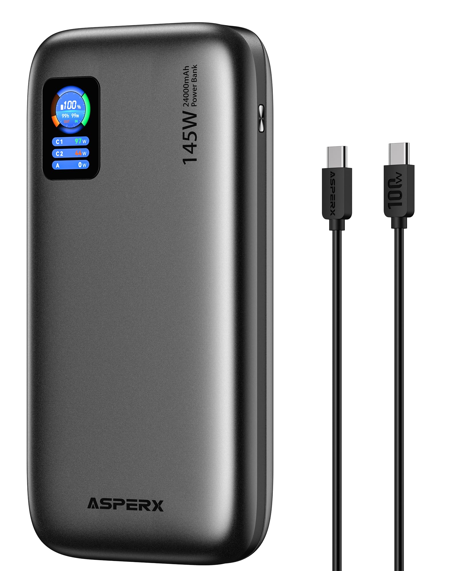 AsperX 100W 24000mAh Powerbank für Laptop MacBook iPad iPhone 17/16/15/14