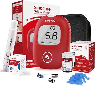 Sinocare Safe AQ Smart Blood Glucose Monitor Kit with Strips 25