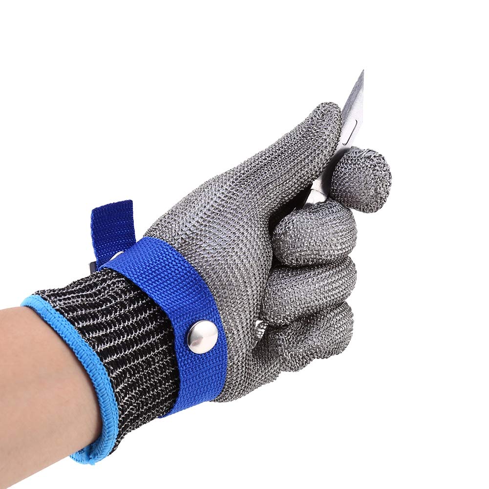 Cut Proof Stab Resistant, Metal Gloves For Cutting Chainmail Glove Stainless Steel Wire Metal Mesh Butcher Cotton Glove