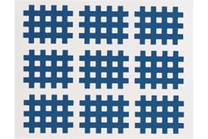 Luqeeg Kinesiology Protective Cross Tape Set of 20 Pieces for Sports Injuries Prevention for Athletes Cotton Red Blue (Dark B