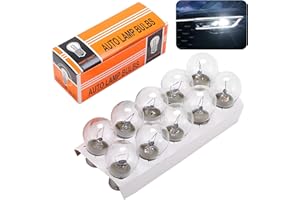 fasebeek Pack of 10 Car Brake Bulb, Super Bright Light Tail Light Replacement 1016 12V 21W, High and Low Foot Double Light, Fit for Most Cars (Transparent #2001)