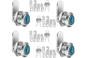 QBXMY7 2 PCS Mailbox Locks, Mailbox Lock 16 mm, Comes with 4 Different Lock Plates, Security Mailbox Lock, cam Lock, Lever Lock, Lever Lock for mailboxes, Cupboard Doors