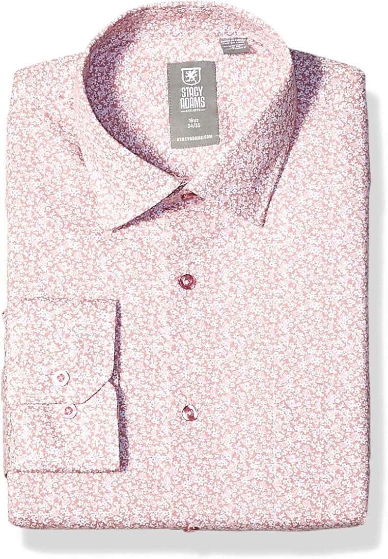 STACY ADAMS Men's Contemporary Modern Fit Dress Shirt at  Men’s Clothing store