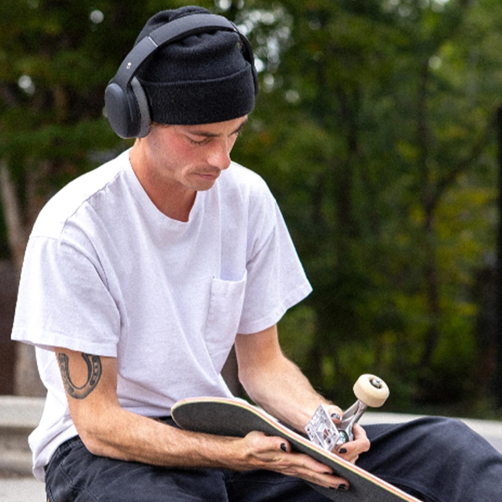 Skullcandy Crusher ANC 2 Over-Ear Active Noise Cancelling Wireless Bluetooth Headphones with Sensory Bass, Alexa Voice Control, 50 Hr Battery, Microphone, 2 Year Warranty – Asphalt