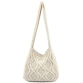 ENBEI Handmade Crochet Bag–Boho Chic Shoulder Bag, Aesthetic Kinted Bag,Cute Crossbody Bag,Beach, Shoppingor Daily Use