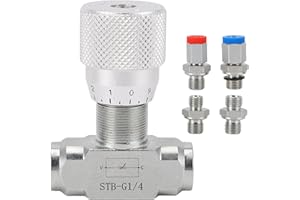 Oreilet G1/4 Hydraulic Flow Control Bidirectional Restrictor Valve for 0.8-2 Ton Mini Excavators, Throttle Check Valve, Hydra