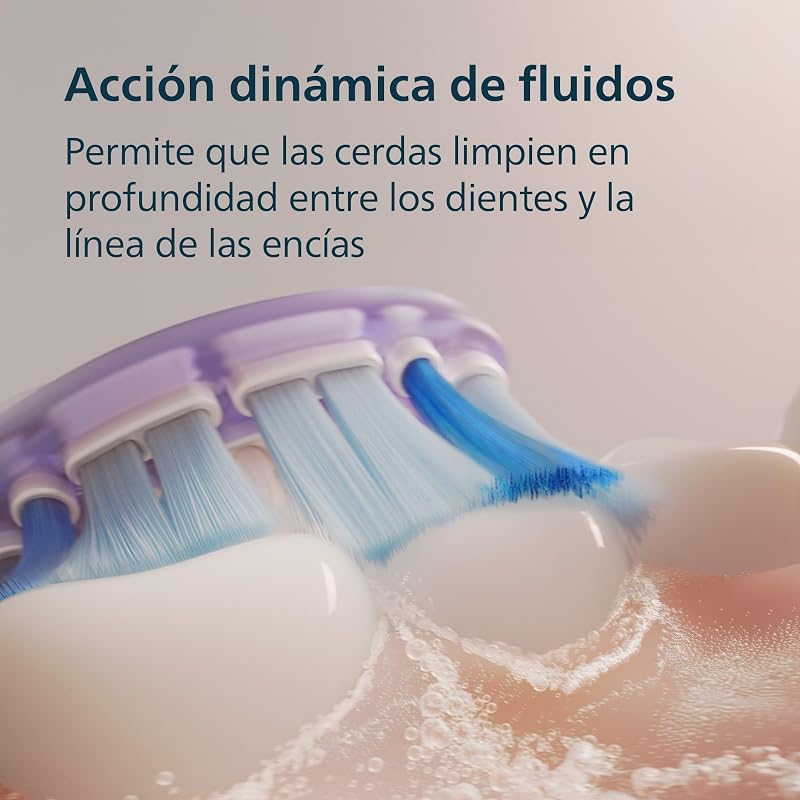 Sonicare 7100 cepillo dental eléctrico, sónico, 4 modos de cepillado, 3 niveles de intensidad, alerta de presión, EasyStart, SmarTimer, azul marino, HX7423/01 [Nueva Tecnología]