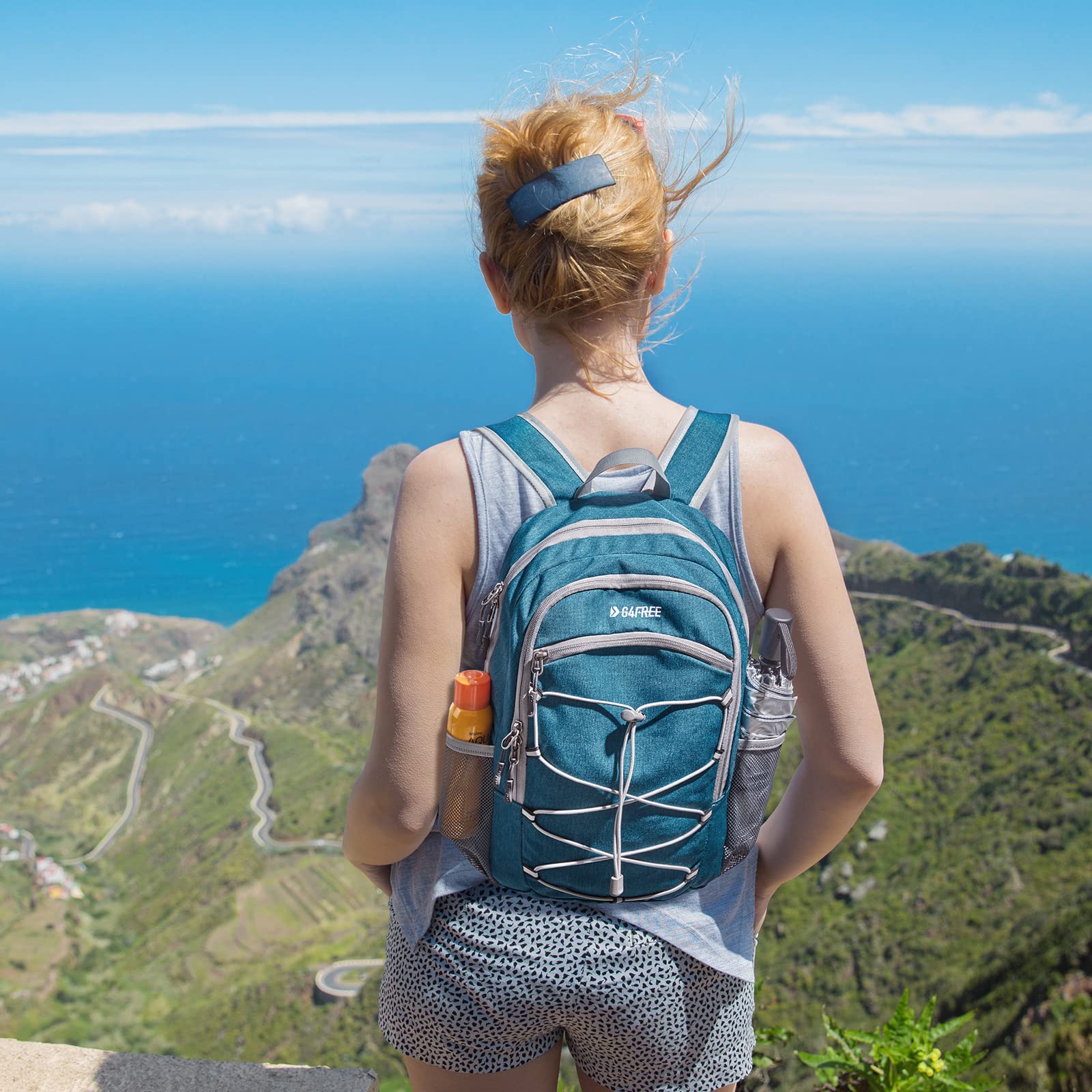 G4Free 12L Small Hiking Backpack RFID Mini Rucksack Compact Multipurpose Daypacks for Men Women Camping Walking Daytrip Travel