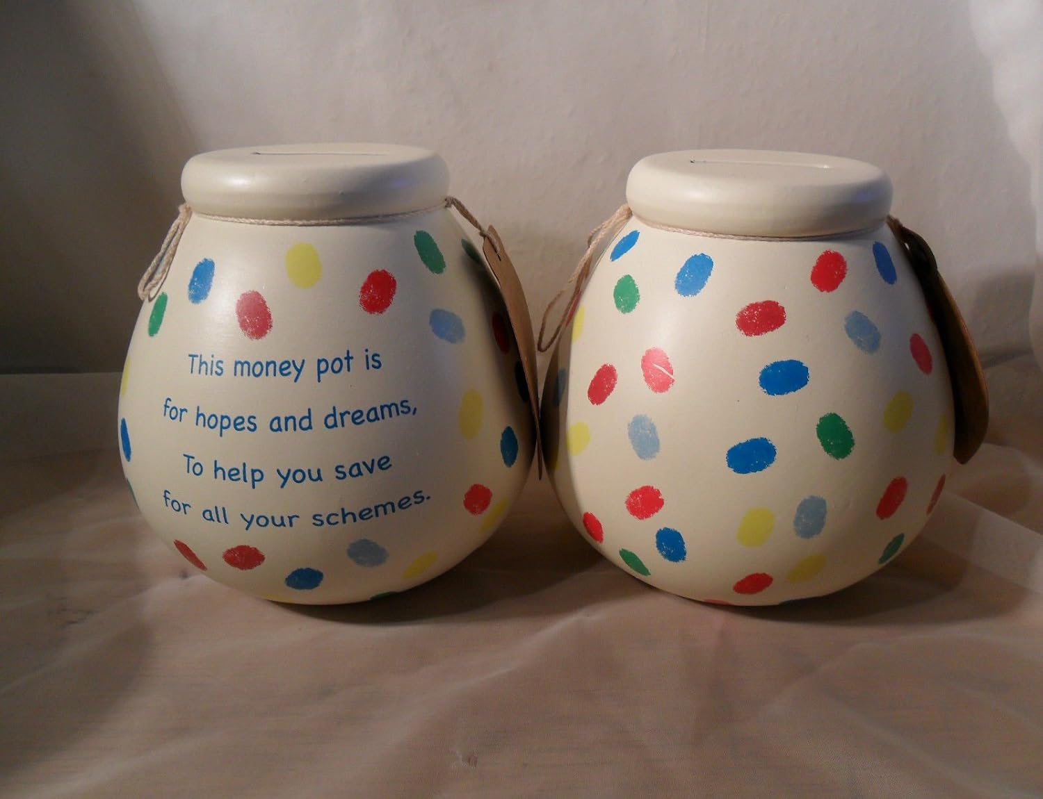 Multicolour Spots Pot of Dreams Money Box Amazon.co.uk Kitchen & Home