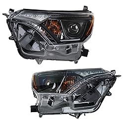 TRQ Headlight Assembly Set Headlights Driver