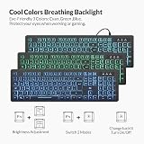 Rii RK105 Wired Keyboard and Mouse Backlit USB UK Layout 105 Keys view 5