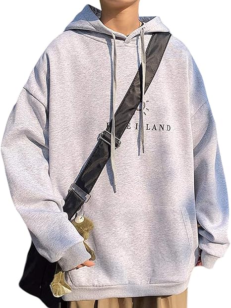 Amazon Bestmoodメンズ トレーナー 長袖 ゆったり フードパーカー 秋 プルオーバー トップス フードトレーナー 韓国ファッション ストリート 白 トレーナー パーカー 通販