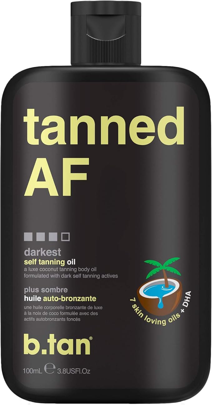 b.tan Sun Tanning Body Oil tanned AF Ultra Hydrating With Tan