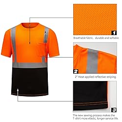 DPSAFETY High Visibility Shirts Quick Dry Safety T