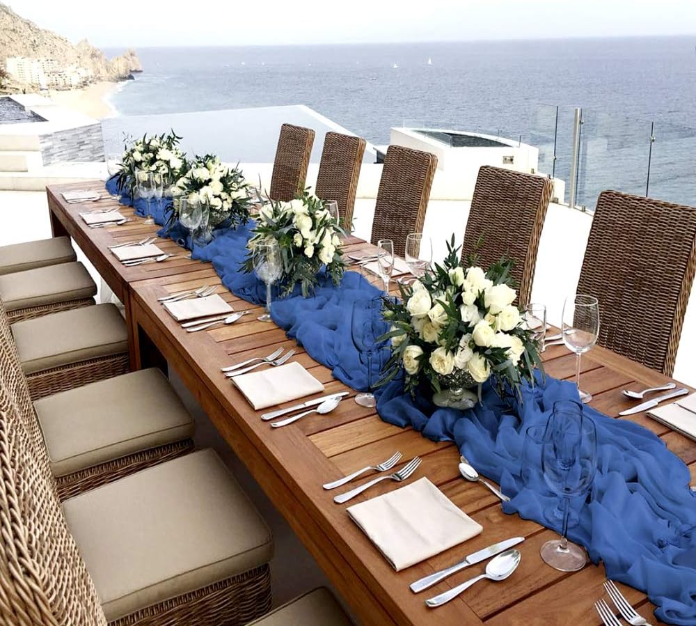 Best navy blue table runner wedding