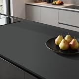 Hode Dark Grey Vinyl Wrap 60x600cm Self Adhesive Wallpaper for Furniture view 4