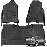 Protimat Floor Mat Custom for Dodge Ram 1500 SuperCrew Cab 2019-2024(New Body only), All Weather Waterproof TPE Floor Mats for Ram 1500 with Rear UnderSeat Factory Box 1st & 2nd Row Cargo Liner(3pcs)