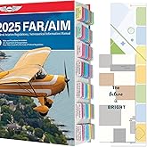 FAR/AIM 2025 Index Tabs for Private Pilot (with No Book), 80 PCS Color-Coded & Laminated Tabs, with Alignment Guide & Bookmar