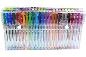 Gel Pens 100-Color Set for Coloring Books Colored Gel Pen 0.5mm Fine Point Great for Adult Doodling Scrapbooking