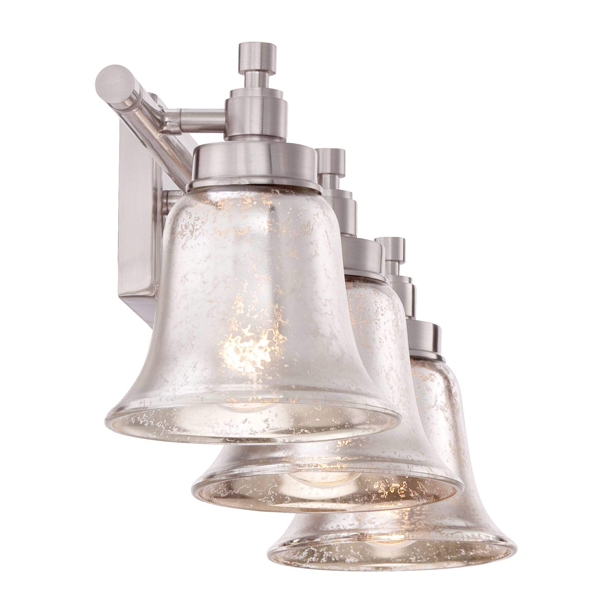 Varra 26 1/2" Wide 3Light Mercury Glass Bath Light Possini Euro