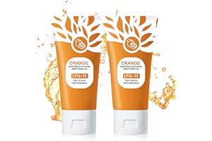 RNEMITE-AMO Orange Enzymes Exfoliating Gel for Face & Body, Orange Exfoliating Gel, Moisturizer Face Body Scrub,Deep Cleansing Moisturizing Facial Exfoliator for All Skin Types (2PC, 3 Ounce)