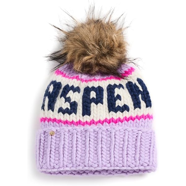 Women’s Lele Sadoughi APRES Pom Beanie - Blue, Green & Pink Lele Sadoughi Park City Faux Fur Pompom Merino Wool Beanie  main image 2