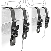 Teocenka 4-Pack Headrest Hooks for Car Universal Interior Auto Vehicle Back Front Seat Hanger Holder Organizer for Handbags P
