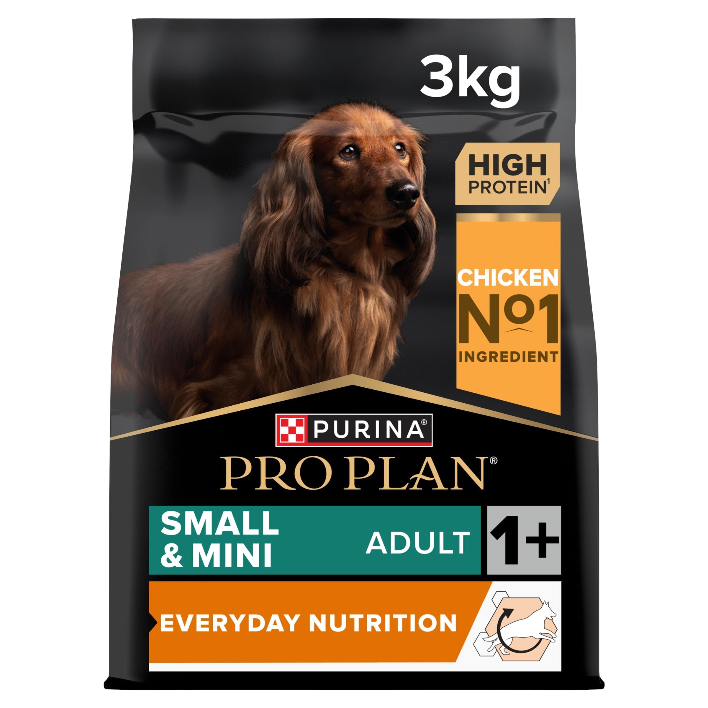 PRO PLAN Small & Mini Adult 1+ Everyday Nutrition Chicken Dry Dog Food 3kg